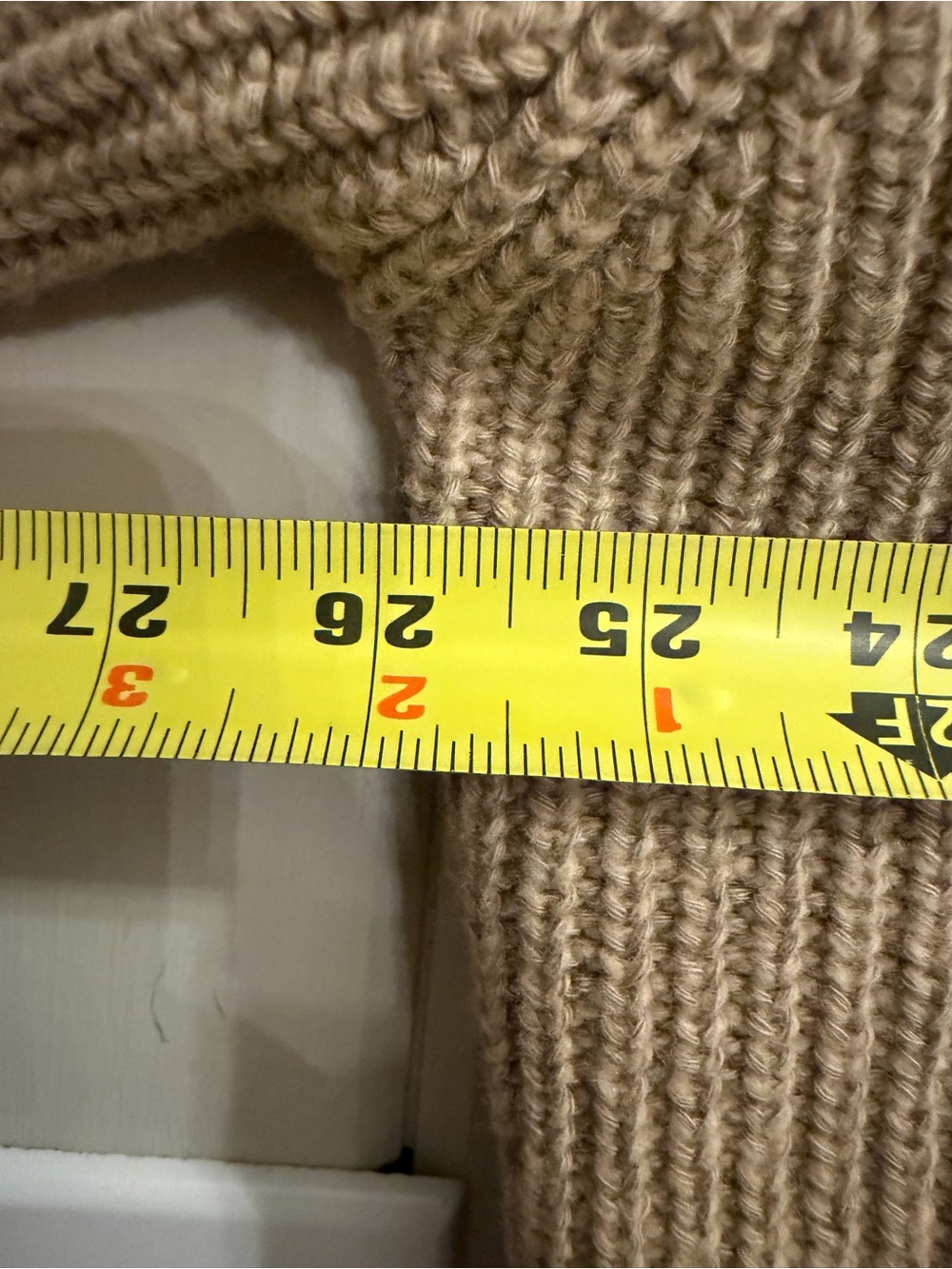 Barbour Tan Ribbed Wool & Cotton Open-Front Cardigan w/ Gold Buttons, Size 10/L - Picture 7 of 8